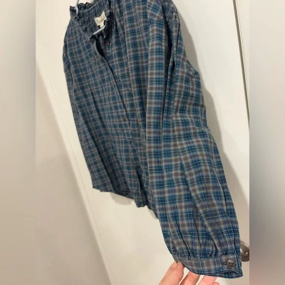 Madewell Plaid Top, Medium - Picture 3 of 7